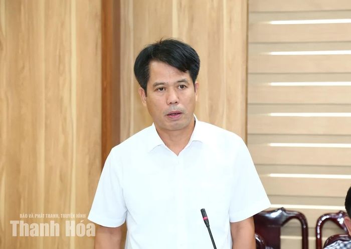 Trưởng Ban Tuyên giáo và Dân vận Tỉnh ủy Đào Xuân Yên phát biểu tại buổi làm việc.