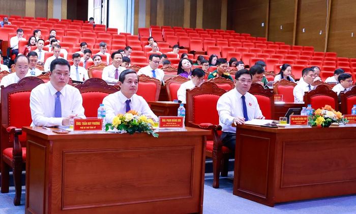  Các đồng chí lãnh đạo tỉnh dự kỳ họp. 