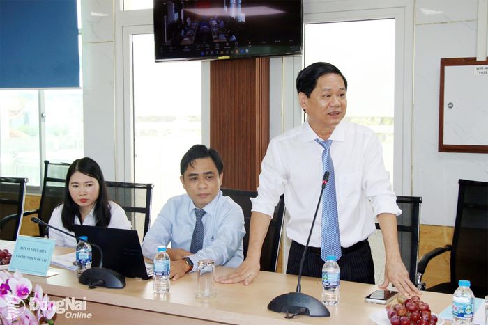 Bác sĩ CKII Nguyễn Tường Quang, Giám đốc Bệnh viện Đa khoa Thống Nhất, chủ nhiệm đề tài, chia sẻ tại cuộc họp. Ảnh: Hải Quân