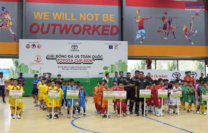 28 đội bóng tham dự Giải bóng đá U.9 toàn quốc Toyota Cup 2026. Nguồn: Báo Quảng Ngãi