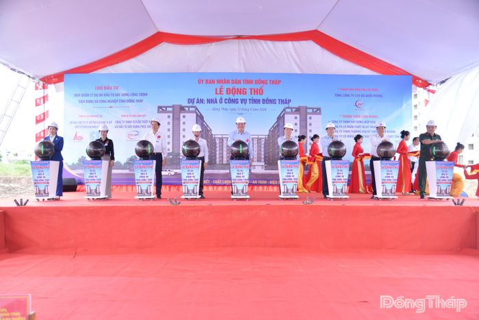Nghi thức động thổ Dự án Nhà ở công vụ tỉnh Đồng Tháp.