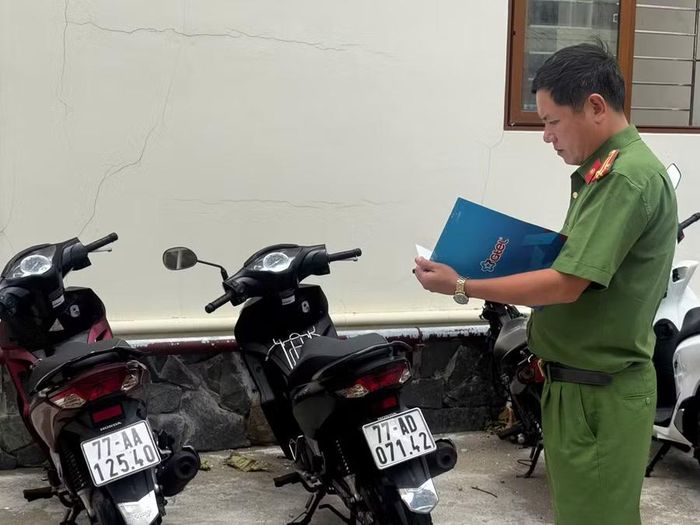 Xe máy Cơ quan Công an thu giữ.