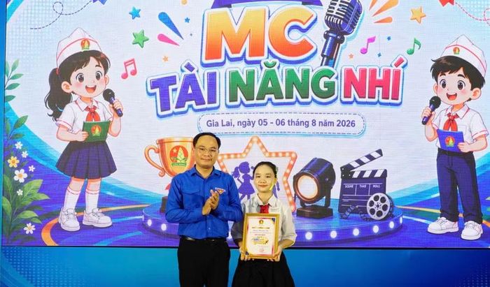  Đặng Phương Na - quán quân Cuộc thi MC nhí tài năng. Ảnh: D.L 
