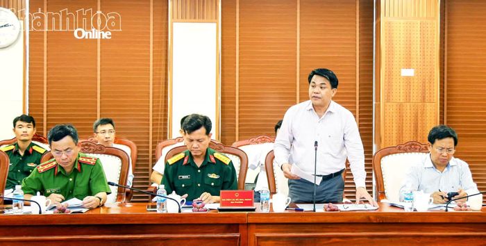 Lãnh đạo Sở Nông nghiệp và Môi trường phát biểu tại buổi làm việc.
