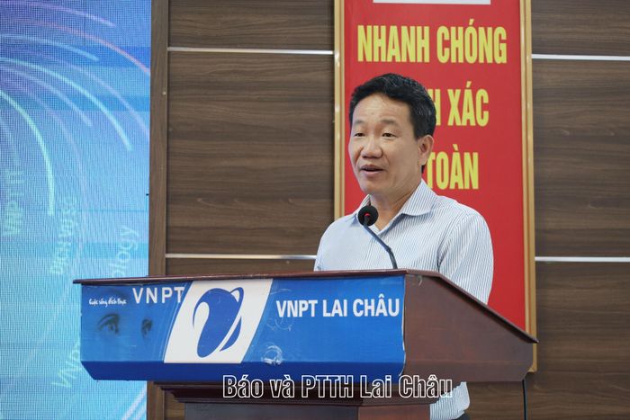 Ông Trần Minh Đức – Giám đốc VNPT Lai Châu phát biểu tại lễ ký kết.