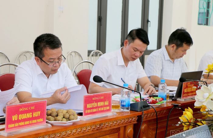 Các đại biểu tham dự buổi làm việc.