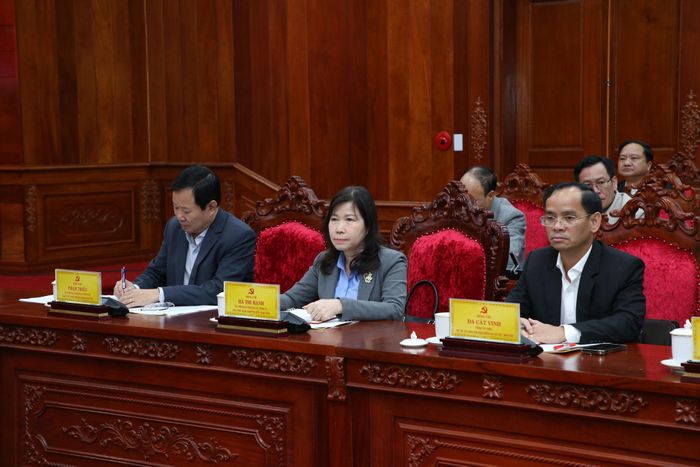 Các đại biểu tham dự buổi làm việc