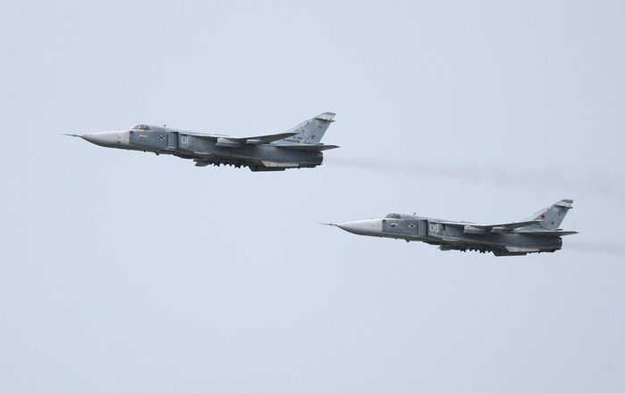 Hai chiếc máy bay ném bom Su-24M. Ảnh: Sputnik