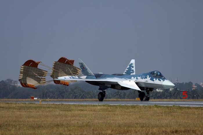 Tiêm kích đa nhiệm thế hệ thứ năm Su-57. Ảnh: Sputnik