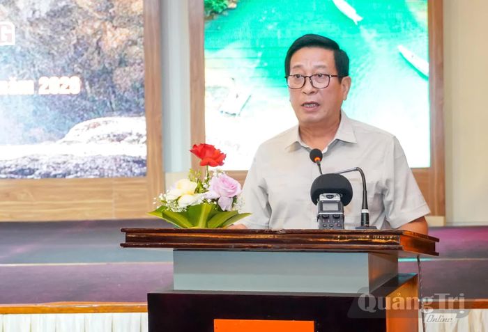 Đại diện lãnh đạo Ban Quản lý VQG Phong Nha-Kẻ Bàng phát biểu tại lễ công bố - Ảnh: N.H