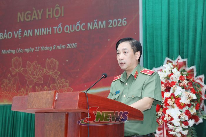 Thiếu tướng Nguyễn Minh Tuấn phát biểu tại ngày hội.