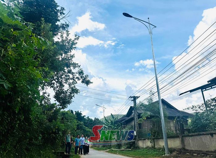 Hệ thống điện chiếu sáng tại bản Cại Kéo.
