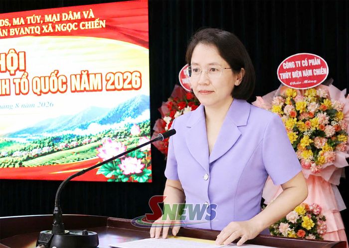 Đồng chí Chủ nhiệm Ủy ban Kiểm tra Tỉnh ủy phát biểu tại ngày hội.