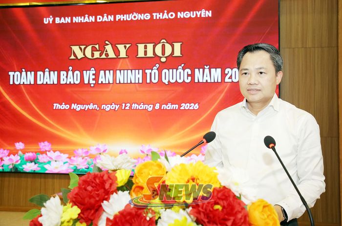 Đồng chí Nguyễn Đình Việt, Phó Bí thư Tỉnh ủy, Chủ tịch UBND tỉnh, phát biểu tại Ngày hội.