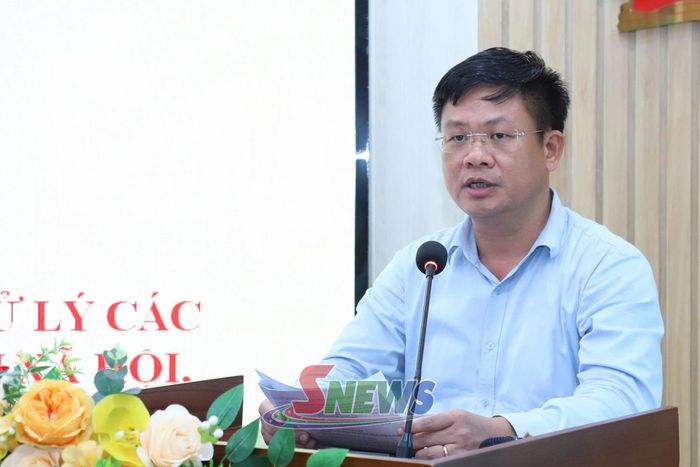 Lãnh đạo Bảo hiểm xã hội tỉnh phát biểu tại Lễ ký kết.