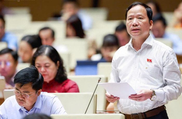 Đại biểu Nguyễn Đặng Ân (tỉnh Lạng Sơn) nêu ý kiến tại Hội trường - Ảnh: chinhphu.vn/Nhật Bắc