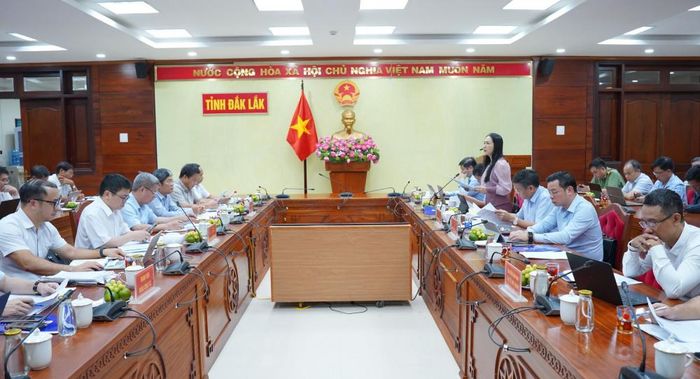 Đoàn công tác Bộ Công Thương làm việc với tỉnh Đắk Lắk về phát triển công nghiệp, năng lượng. Ảnh: daklak.gov.vn