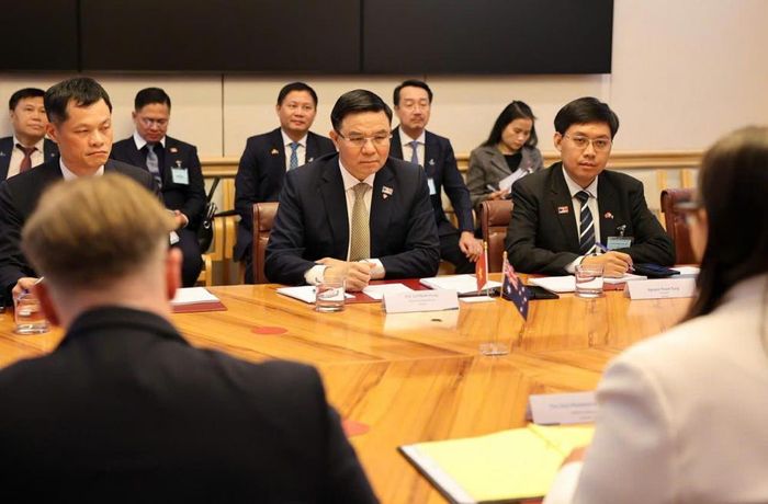 Bộ trưởng Lê Mạnh Hùng cảm ơn Chính phủ Australia đã hỗ trợ Việt Nam thông qua dự án Aus4Growth, đồng thời đề nghị tiếp tục mở rộng hợp tác về sử dụng năng lượng tiết kiệm, hiệu quả và giảm phát thải khí nhà kính (Ảnh: Vụ Phát triển thị trường nước ngoài)