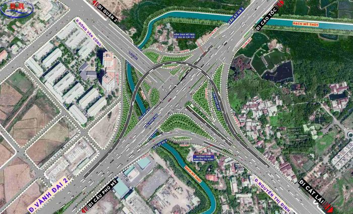 Phối cảnh nút giao Mỹ Thủy khi hoàn thành (Ảnh: Ban Giao thông TP.HCM).