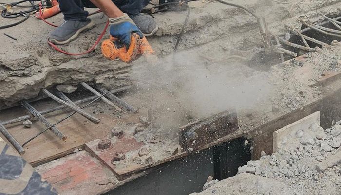 Dự kiến phần thi công khe co giãn hoàn thành trước 2/9.