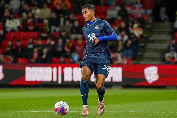 Adou Minh trong trận thắng Adelaide United 2-0 tại vòng play-off AFC Champions League 2026-2027 (Ảnh: Công an Hà Nội). 