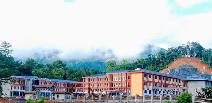 Dự án Trường phổ thông nội trú liên cấp Tiểu học và THCS Thanh Thủy đang dần hoàn thiện.