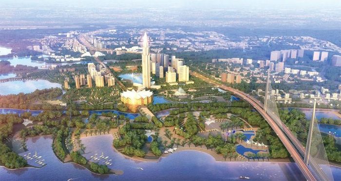 Phối cảnh dự án thành phố thông minh Bắc Hà Nội. Ảnh: UBND thành phố Hà Nội