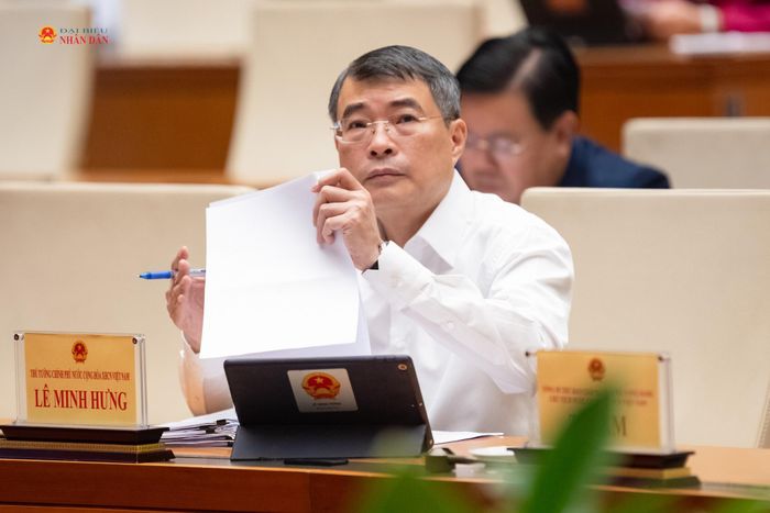 Thủ tướng Chính phủ Lê Minh Hưng tham dự phiên họp. Ảnh: Phạm Thắng