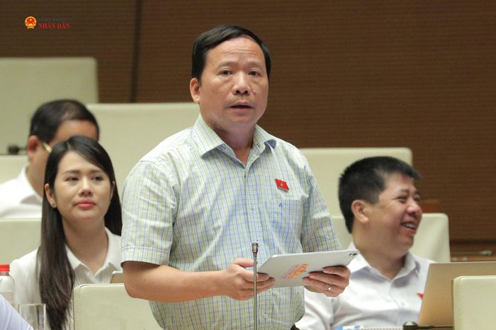ĐBQH Nguyễn Đặng Ân (Lạng Sơn) phát biểu. Ảnh: Hồ Long