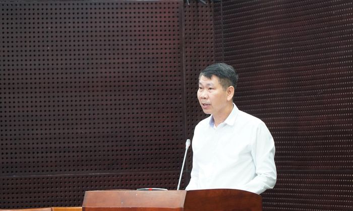 Giám đốc BHXH thành phố Đà Nẵng Lê Trí Đại phát biểu. Ảnh: Tấn Tài