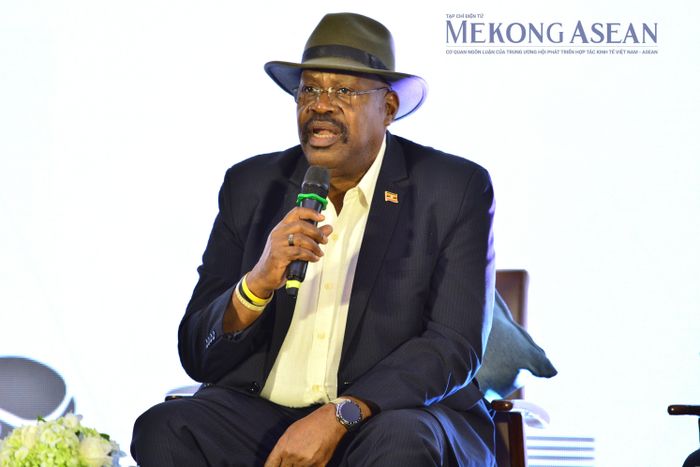 Nguyên thư ký Thường trực, Bộ Nông nghiệp, chăn nuôi và thủy sản, Cộng hòa Uganda David Kasura Kyomukama. Ảnh: Lê Hồng Nhung - Mekong ASEAN