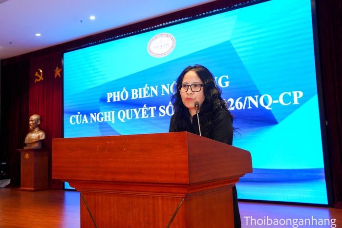 Bà Khương Thanh Hà, Phó Cục trưởng Cục Phòng, chống rửa tiền chia sẻ về những nội dung chính của Nghị quyết số 66.23/2026/NQ-CP