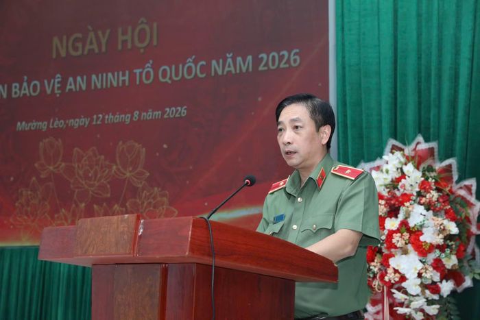 Thiếu tướng Nguyễn Minh Tuấn phát biểu tại Ngày hội.