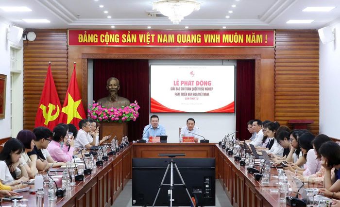 Quang cảnh Lễ phát động Giải Báo chí toàn quốc “Vì sự nghiệp phát triển Văn hóa Việt Nam” lần thứ Tư - 2026.