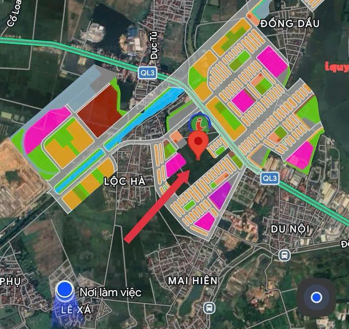 Vị trí đắc địa của dự án nhà ở tại Mai Lâm (Đông Anh) trên bản đồ thực tế