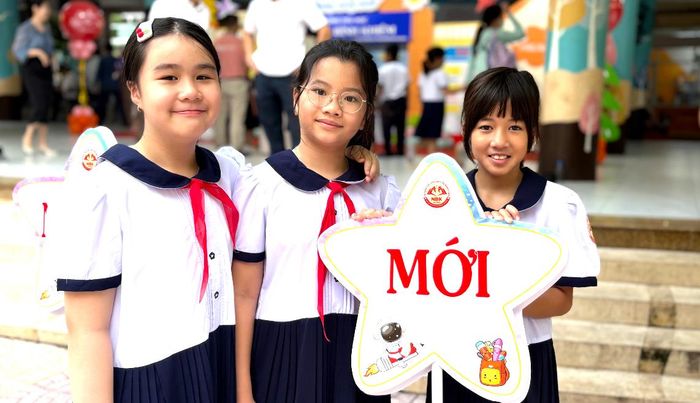 Học sinh Trường Tiểu học Nguyễn Bỉnh Khiêm, phường Sài Gòn, TP.HCM.