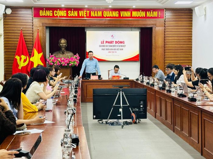 Ban Tổ chức thông tin về Giải Báo chí toàn quốc “Vì sự nghiệp phát triển văn hóa Việt Nam” lần thứ Tư - năm 2026. Ảnh: Hoàng Lân