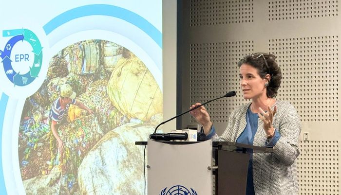 Bà Francesca Nardini, Phó Trưởng Đại diện Thường trú UNDP tại Việt Nam, phát biểu tại hội thảo. Ảnh: Kiều Thoan Thu