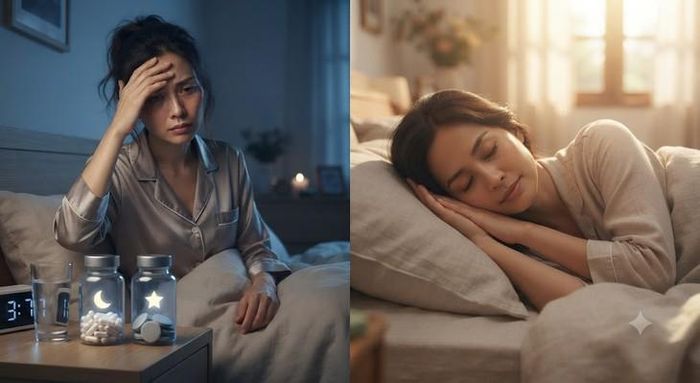 Melatonin và magiê có thể là giải pháp hỗ trợ hữu ích cho một số dạng rối loạn giấc ngủ nhất định, nhưng không thay thế được việc tìm ra và xử lý nguyên nhân gốc rễ gây mất ngủ. Ảnh minh họa AI.