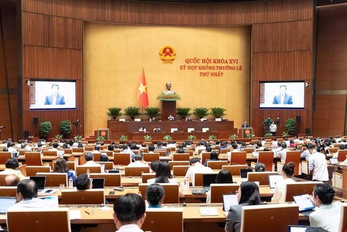 Toàn cảnh Kỳ họp không thường lệ lần thứ Nhất. Ảnh: Media Quốc hội