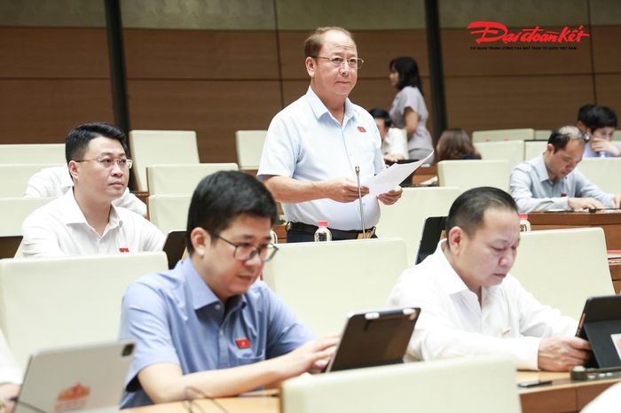 Đại biểu Sùng A Lềnh phát biểu (Ảnh: Quang Vinh)
