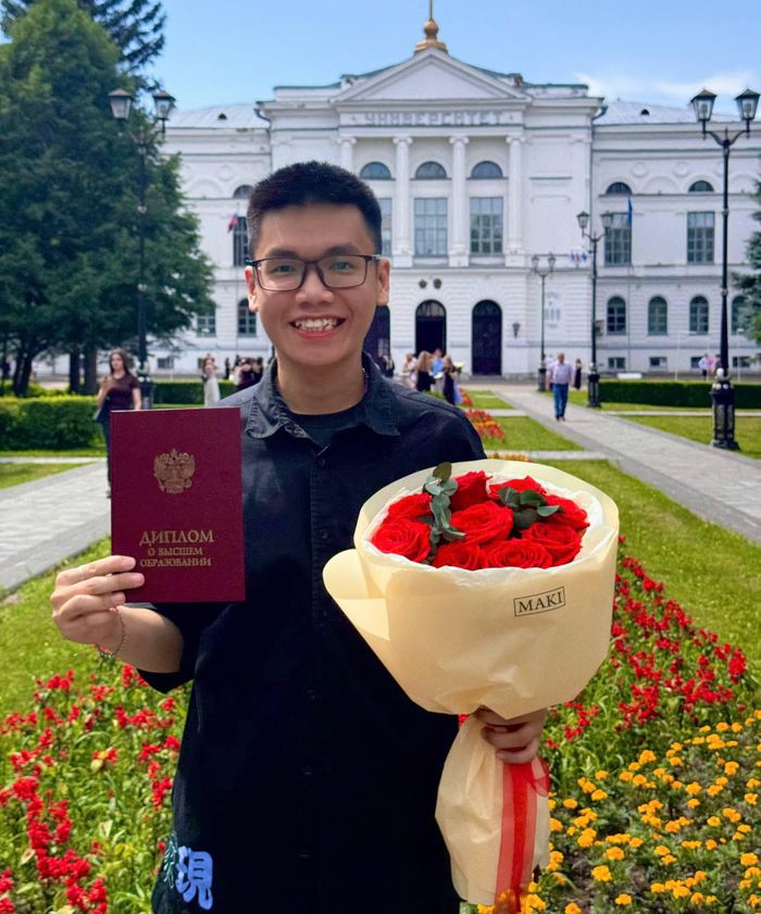 Từ du học sinh bỡ ngỡ, Tiến An dần hòa nhập với cuộc sống ở Tomsk. 