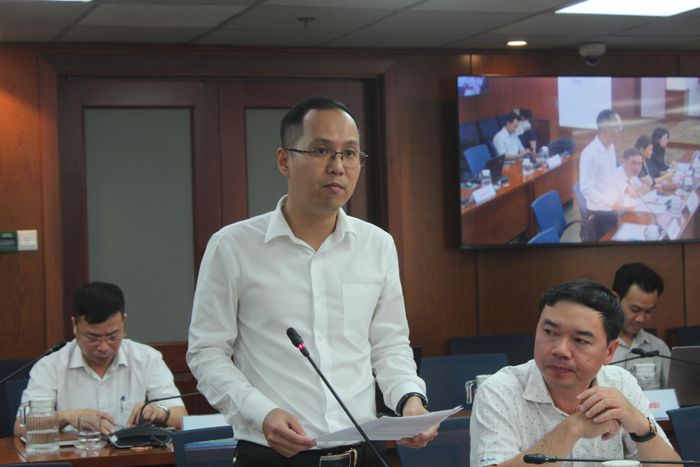  Ông Nguyễn Ngọc Thạch, Phó trưởng phòng Kinh tế quốc tế (Sở Công Thương TP.HCM) tại buổi họp báo chiều 13/8. Ảnh: Thảo Liên. 