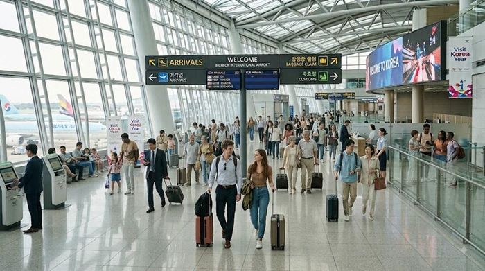 Sân bay Incheon trở thành sân bay trung chuyển lớn đạt mốc 1 tỷ lượt hành khách. Ảnh: AI