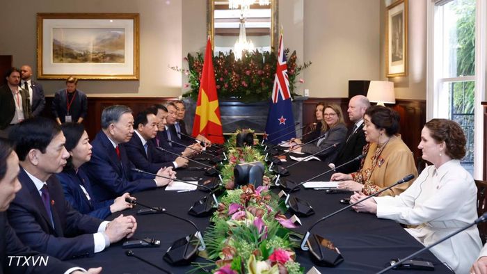 Tổng Bí thư, Chủ tịch nước Tô Lâm hội đàm với Toàn quyền New Zealand Cindy Kiro. (Ảnh: Thống Nhất/TTXVN)