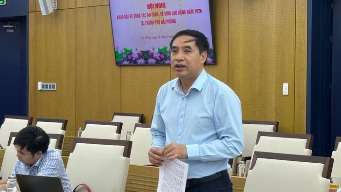Cục trưởng Cục Việc làm Vũ Trọng Bình phát biểu. (Ảnh: HOÀI THU)