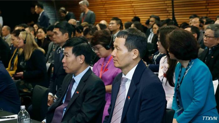Các đại biểu dự Diễn đàn Giáo dục đại học và Giáo dục nghề nghiệp Việt Nam-New Zealand. (Ảnh: Thống Nhất/TTXVN)