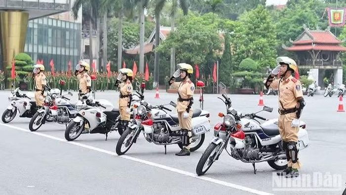Học viên Học viện Cảnh sát nhân dân. (Ảnh: THỦY NGUYÊN)