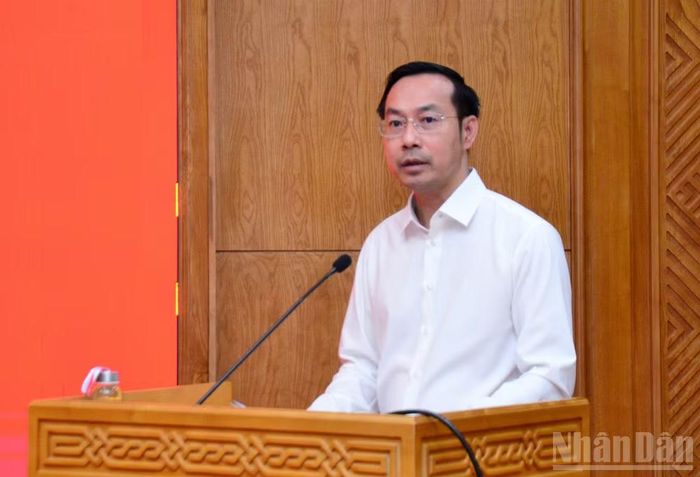 Đồng chí Nguyễn Thanh Nhàn, Phó Bí thư Đảng ủy các cơ quan Đảng Trung ương quán triệt, triển khai kế hoạch thực hiện Nghị quyết số 18-NQ/TW, ngày 28/7/2026 của Ban Chấp hành Trung ương Đảng khóa XIV về xây dựng xã hội kỷ cương, an toàn, văn minh, hài hòa, phát triển. (Ảnh: PHẠM CƯỜNG)