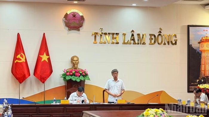 Đồng chí Nguyễn Minh, Phó Chủ tịch Ủy ban nhân dân tỉnh phát biểu chỉ đạo (Ảnh: THANH HẢI)